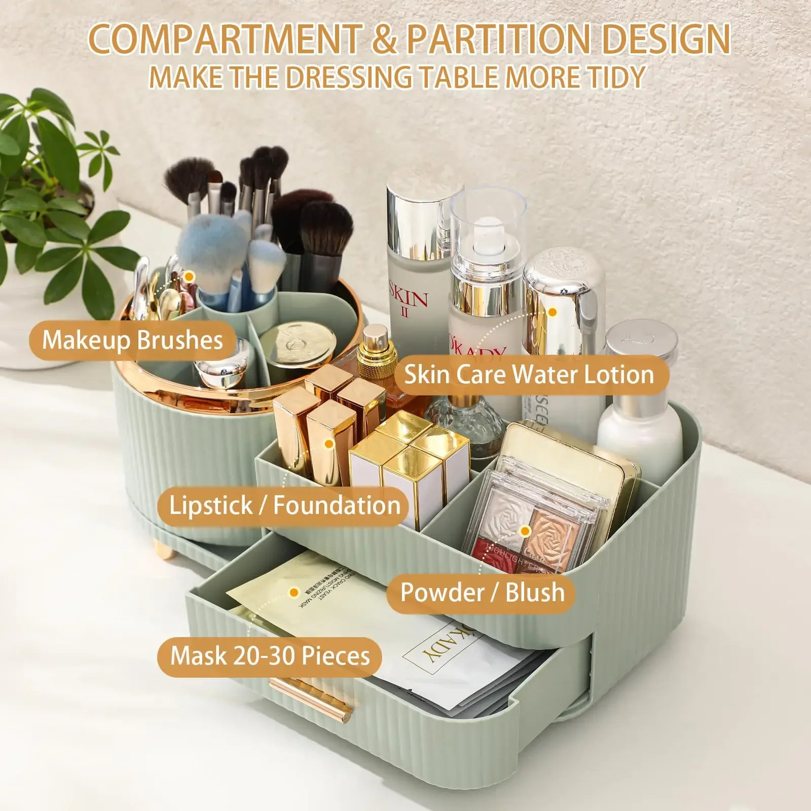 Makeup Brush Holder Large Capa - Luxury Skincare Organizer recensie en prijs