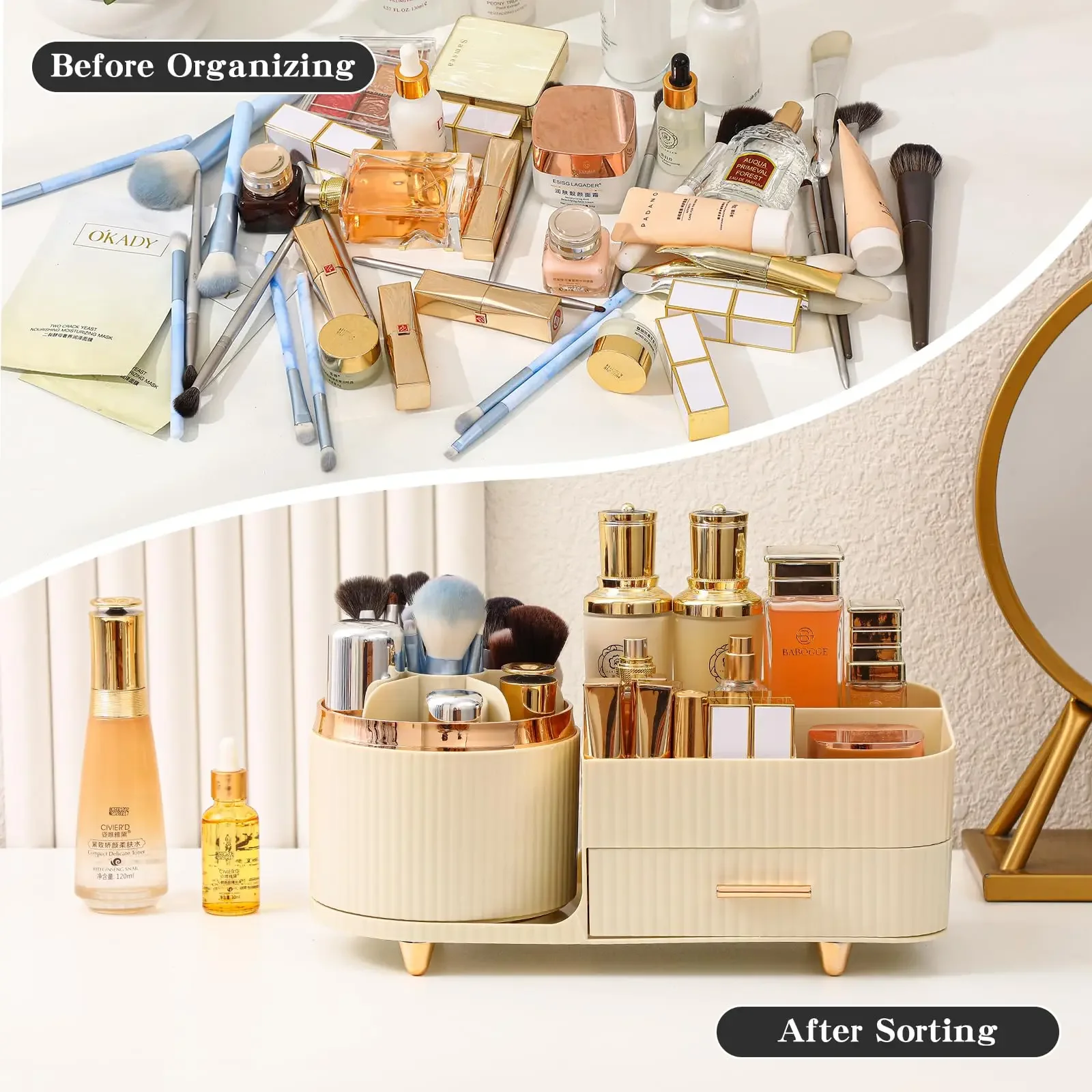 Makeup Brush Holder Large Capa - Luxury Skincare Organizer recensie en prijs