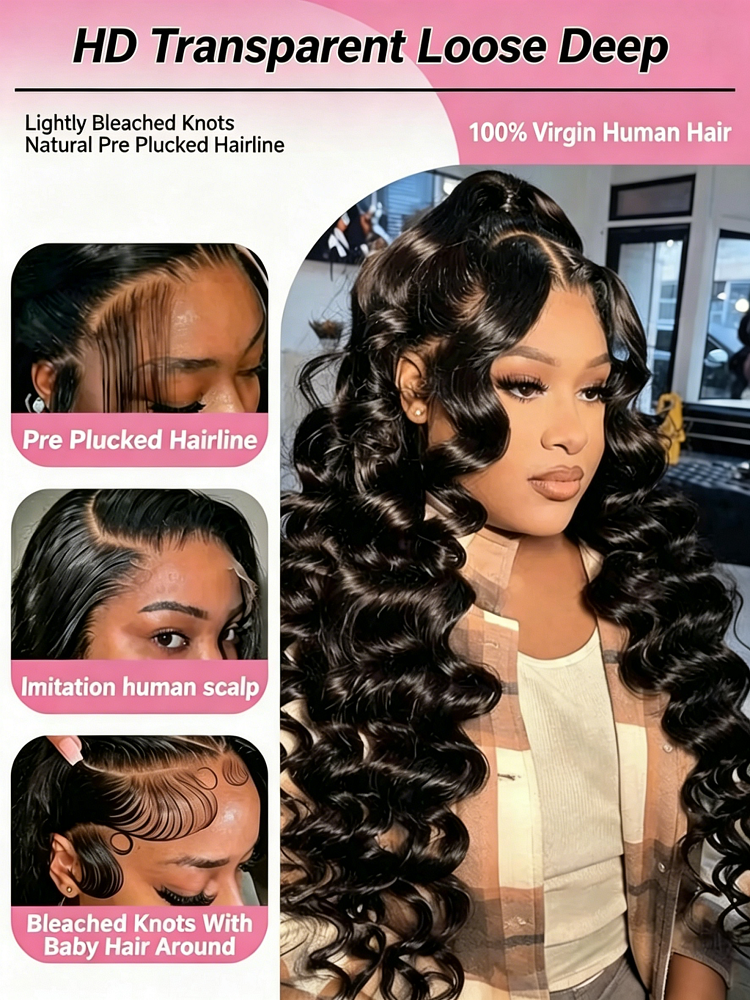 13x6 HD Loose Deep Wave Lace F - Luxury Skincare Line recensie en prijs